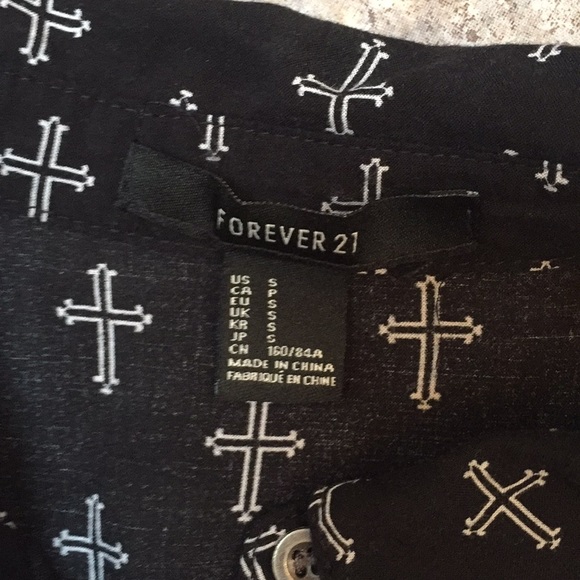 *3 FOR $15* Forever 21 High Low Button Up Blouse - Picture 4 of 6